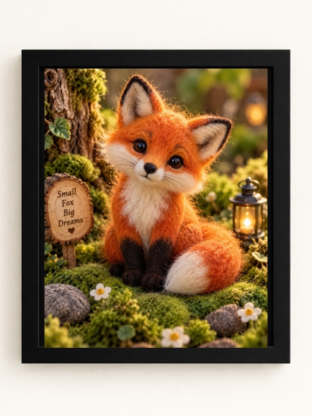 Whimsical Orange Fox A.i Art Print 8x10 Frame